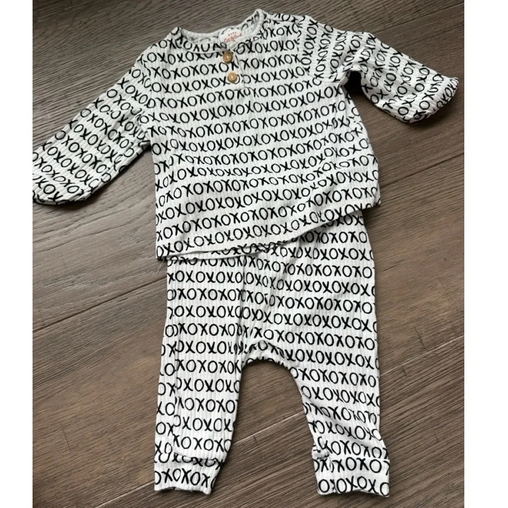 Cat & Jack Xoxo Ribbed Top and Bottom Matching Set